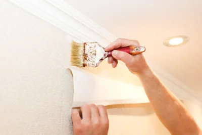 Pose de papier peint à Rébénacq — revêtements muraux et toiles de verre